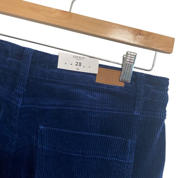 NWT Judy Blue Navy Blue Corduroy High Waist Carpenter Ankle Pants Size 28 - Picture 4 of 6